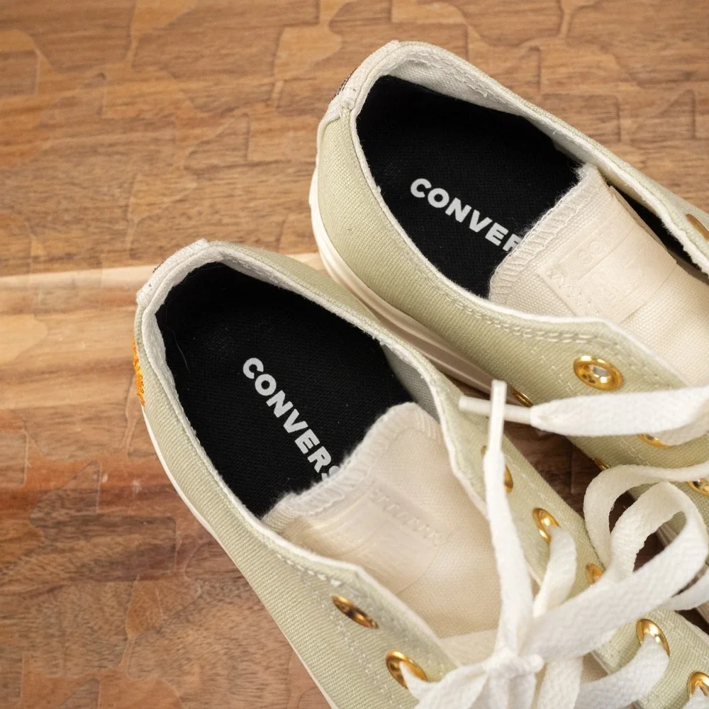 Converse All Star Lift Platform Low Sneaker Womens Sz 6.5 Yellow Canvas Y2K‎